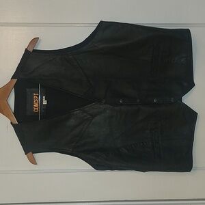 Leather Vest by Concept...made in India (EUC)
